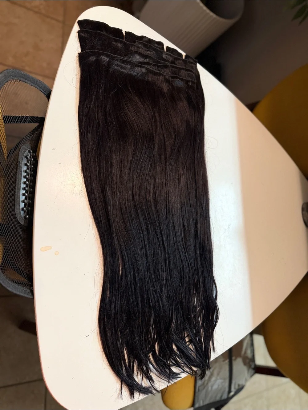 Premium Black Clip-In Human Hair Extensions - Sleek Natural Black